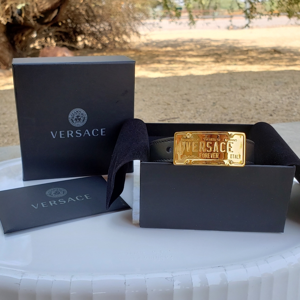VERSACE Desert License Plate Men's Bracelet